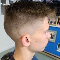 Spiky fade haircut by Johnny's Down Under